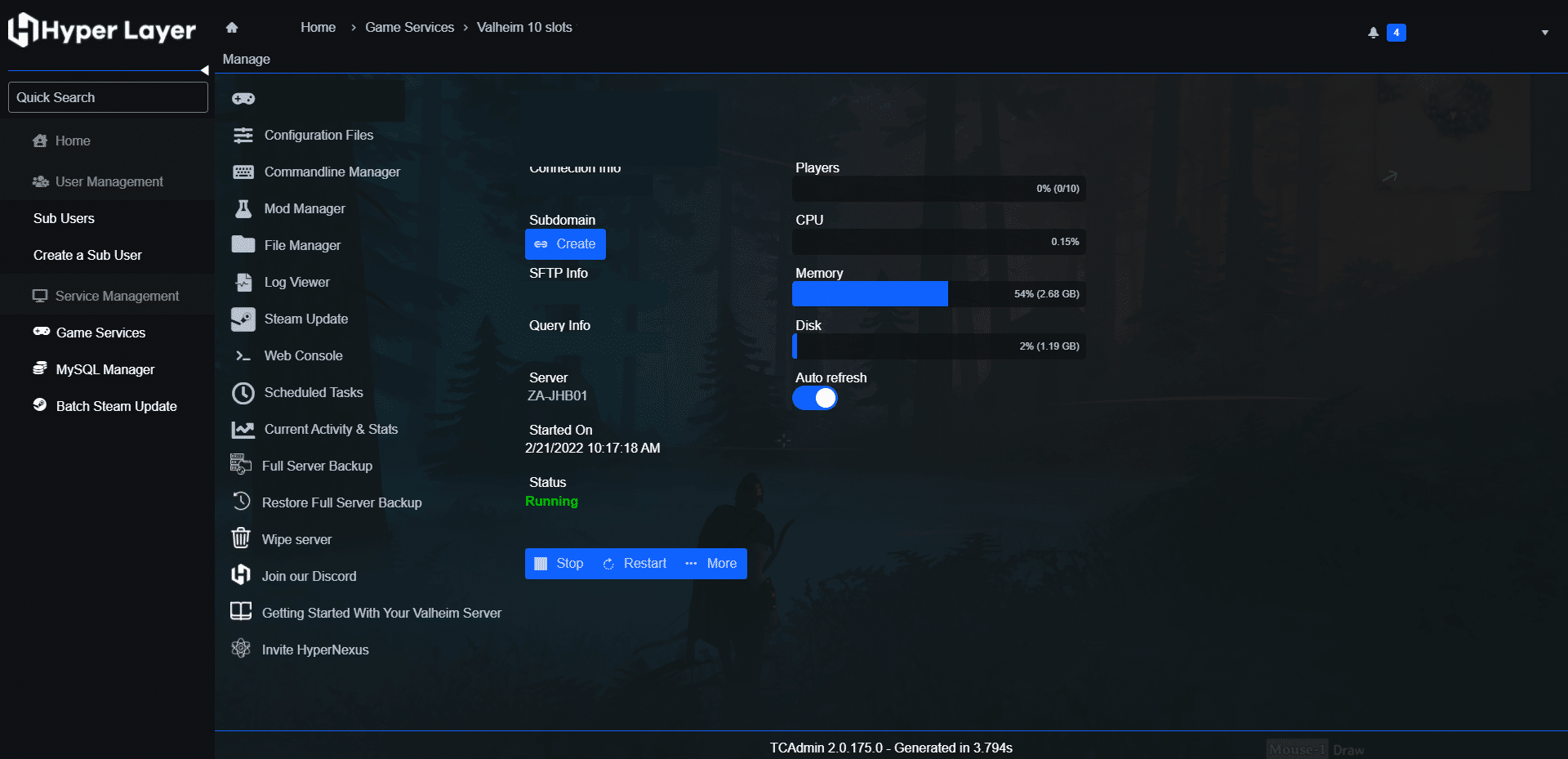 Valheim Panel